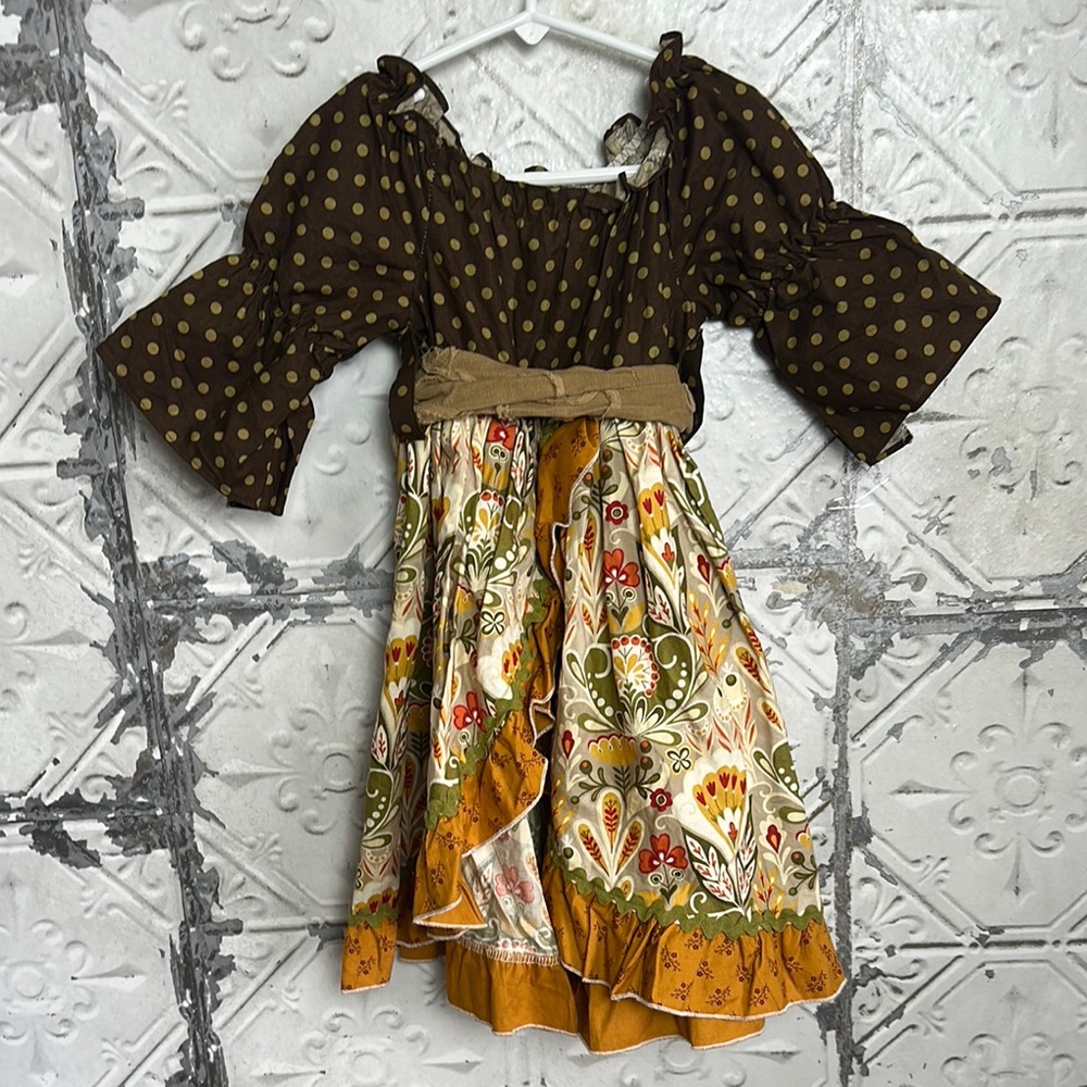 Eclectic Polka Dot and Floral Dress